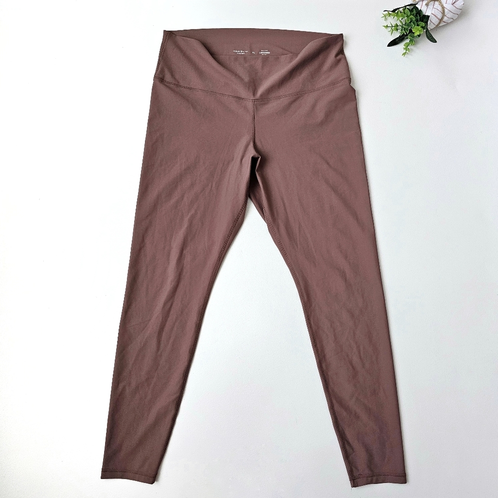 Old Navy Active Go-Dry Leggings XL High Rise Brown Workout Yoga Pants